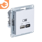 Розетка USB A 1,5А + С 3А/45Вт, белый, Atlas Design, пр-во Schneider Electric (ATN000129)