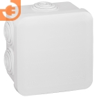 Коробка распределительная накладного монтажа Plexo IP 55 80х80х45мм корус белый с каб.вводами 7 шт, пр-во Legrand (092013)