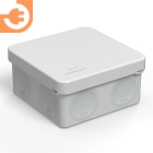Коробка распределительная накладного монтажа 80x80x40мм, IP66, (подходит под прямой монтаж гвоздезабивным пистолетом), двухкомпонентная безгалогенная (HF), цвет серый, пр-во Промрукав (60-0210)