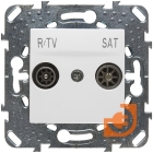 Механизм R-TV-SAT розетки, подключение "звезда", белый, Unica, пр-во Schneider Electric (MGU5.454.18ZD)