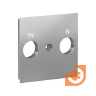 Панель лицевая TV/FM розетки, алюминий, Unica NEW, пр-во Schneider Electric (NU944030)