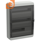 Бокс влагозащищенный настенного монтажа на 54 модуля (3х18), прозрачная черная дверь, изолированные шины PE/N, IP65, серия Tekfor IP65, пр-во IEK (TF5-KP72-N-54-65-K03-K02 / BNK 65-54-1 (01-03-061))