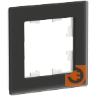 Рамка 1 пост, матовое стекло/черный, Atlas Design, пр-во Schneider Electric (ATN331001)