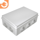 Коробка распределительная накладного монтажа 260x175x90мм, IP55, (подходит под прямой монтаж гвоздезабивным пистолетом), безгалогенная (HF), цвет серый, пр-во Промрукав (40-0330)
