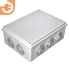 Коробка распределительная накладного монтажа 200х150х75мм, IP55, (подходит под прямой монтаж гвоздезабивным пистолетом), безгалогенная (HF), цвет серый, пр-во Промрукав (40-0320)