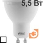 Лампа светодиодная GU10, 5.5Вт, 220В, 4100K, 450Лм, свет нейтральный белый, пр-во Gauss (13626)