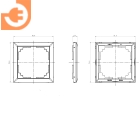 Рамка промежуточная для монтажа устройств 55х55, матовый белый, серия R98, пр-во Donel (DA40833)
