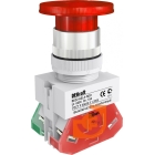 Выключатель кнопочный грибок без фиксации, неоновая лампа, красный, серия ВК-22, пр-во DEKraft (25030DEK / ВК22-AELA-RED-NEO)