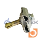 Зажим соединительный круглого проводника 8-10 мм, с анкером, оцинкованная сталь, пр-во Ezetek (74075)