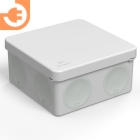 Коробка распределительная накладного монтажа 100x100x50мм, IP66, (подходит под прямой монтаж гвоздезабивным пистолетом), двухкомпонентная безгалогенная (HF), цвет серый, пр-во Промрукав (60-0300)