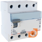 Блок дифференциальной защиты (УЗО) 4 полюса 40А, 30мА, электромеханического типа, тип AC, серия TX3, пр-во Legrand (403009)