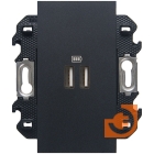 Комплект двойной розетки USB типа А, 3000мА, черный, серия Living Now, пр-во BTicino (кK4285C2+KG12C+K4702)