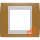 Рамка 1 пост, оранжевый, вставка белая,Unica Хамелеон, пр-во Schneider Electric (MGU6.002.869)