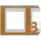 Рамка 3 поста, горизонтальная, оранжевый, вставка белая, Unica Хамелеон, пр-во Schneider Electric (MGU6.006.869)