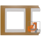 Рамка 4 поста, горизонтальная, оранжевый, вставка белая, Unica Хамелеон, пр-во Schneider Electric (MGU6.008.869)
