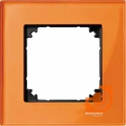 Рамка 1П, стеклянная, оранжевый кальцит, Merten System M, пр-во Schneider Electric (MTN404102)