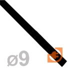 Термоусаживаемая трубка 9/4,5мм, полиолефин, не горючая, усаживание в 2 раза, длина 1м, чёрный, пр-во Rexant (20-9006 / 9ч (20-9006))