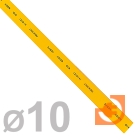Термоусаживаемая трубка 10/5мм, полиолефин, не горючая, усаживание в 2 раза, длина 1м, жёлтый, пр-во Rexant (21-0002 / 10ж (21-0002))