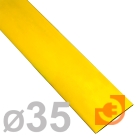 Термоусаживаемая трубка 35/17,5мм, полиолефин, не горючая, усаживание в 2 раза, длина 1м, жёлтый, пр-во Rexant (23-5002 / 35ж (23-5002))