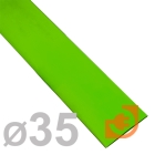 Термоусаживаемая трубка 35/17,5мм, полиолефин, не горючая, усаживание в 2 раза, длина 1м, зелёный, пр-во Rexant (23-5003 / 35з (23-5003))