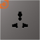 Лицевая панель для розетки мультистандарт, цвет матовый титан, серия DB (S08), пр-во Donel (DS11645)