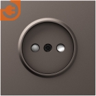 Лицевая панель для розетки 2К, со шторками, цвет мокко, серия DB (S08), пр-во Donel (DS21653)