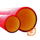 Труба гофрированная жесткая двустенная, ПНД, цвет красный, диаметр 110 мм, 12 кПа, длина 6 м, серия Octopus, пр-во DKC (160911 (Штука))