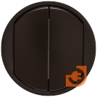 Лицевая панель для двухклавишного выключателя или переключателя, графит, Celiane, пр-во Legrand (067902)