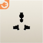 Лицевая панель для розетки мультистандарт, цвет слоновая кость, серия DB (S08), пр-во Donel (DS11655)