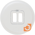 Лицевая панель для двойной USB розетки, белый, Celiane, пр-во Legrand (068256)