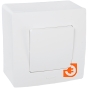 Коробка для накладного монтажа 1 пост, белый, Etika, пр-во Legrand (672510) - С механизмом выключателя