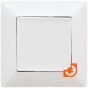 Механизм одноклавишной кнопки, белый, Valena Life, пр-во Legrand (752411 / к752011+755000) - С рамкой, цвет белый