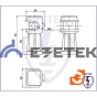Держатель пластиковый круглого проводника 6-8 мм, высота 36 мм, серый, пр-во Ezetek (91004) - 