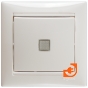 Механизм переключателя на 2 направления, 1кл., (оранжевая лампа 0,5мА), белый, Valena, пр-во Legrand (774425) - С белой рамкой