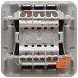Механизм двухклавишного переключателя (выключателя), белый, IP55, серия Plexo, пр-во Legrand (069625) - Вид сзади