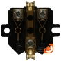 Механизм розетки электрической 2К+З без защитных шторок, серия 47, пр-во Efapel (47131 SBR) - Без лицевой панели