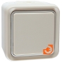 Коробка 1 пост, белый, для накладного монтажа, IP55, серия Plexo, пр-во Legrand (069689) - С механизмом 1кл. выключателя