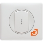 Комплект одинарной кнопки с подсветкой, белый, Celiane, пр-во Legrand (к067032+068003+067684+080251) - С белой рамкой