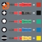 Набор диэлектрических отверток Kraftform Kompakt из 16 предметов, 16 extra slim 1 Tool Finder, пр-во Wera (WE-006608) - 