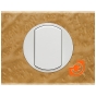 Комплект одинарного переключателя (выключателя), белый, Celiane, пр-во Legrand (к067001+068001+080251) - С рамкой Мирт