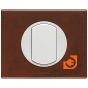 Комплект одинарного переключателя (выключателя), белый, Celiane, пр-во Legrand (к067001+068001+080251) - С рамкой Патина феррум