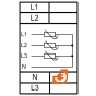 Модуль варисторов для защиты электроники от коммутационных перенапряжений, пр-во Меандр (МВ-3М УХЛ4 / 4640016937028) - Схема подключения