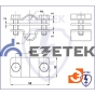 Зажим соединительный пруток — стержень 16 мм, параллельный, оцинкованная сталь, пр-во Ezetek (90550) - 