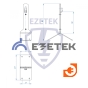 Держатель с пазом круглого проводника 8-10 мм для конька, высота 110 мм, оцинкованная сталь, пр-во Ezetek (91107) - 
