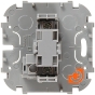 Одноклавишный выключатель, 10 А, белый, серия Quteo, пр-во Legrand (782200) - Вид механизма спереди