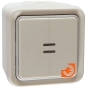 Коробка 1 пост, белый, для накладного монтажа, IP55, серия Plexo, пр-во Legrand (069689) - С механизмом 2кл. выключателя с подсветкой