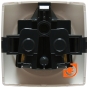 Механизм розетки 2К с защитными шторками, 16А, серия Oteo, пр-во Legrand (086122) - Вид сзади