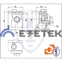 Держатель круглого проводника 8-10 мм для желоба водостока, медь, пр-во Ezetek (91080) - 