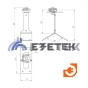 Зажим соединительный круглого проводника 8-10 мм, для конька, латунь, пр-во Ezetek (71123) - 