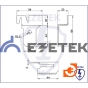 Крепление полосы/прутка заземления к фасаду здания, латунь, пр-во Ezetek (90187) - 